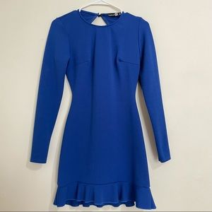 Boohoo Blue Long-sleeve dress